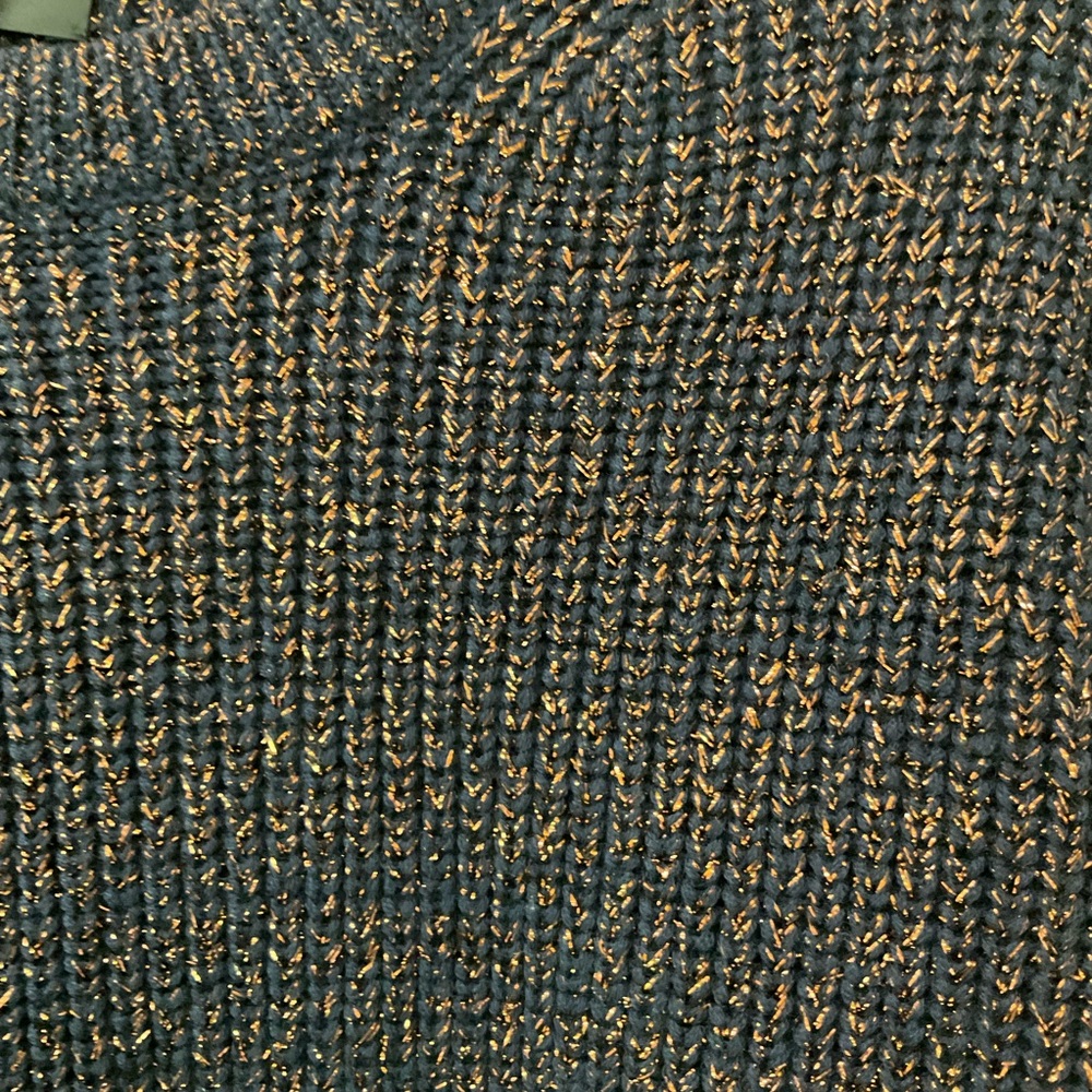 Rag And Bone Black Crew Sweater With Rust Metalli… - image 3